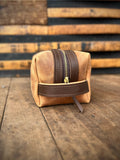 “The Redmond” Full Grain Leather Dopp Kit, Toiletry Bag, Shave Kit