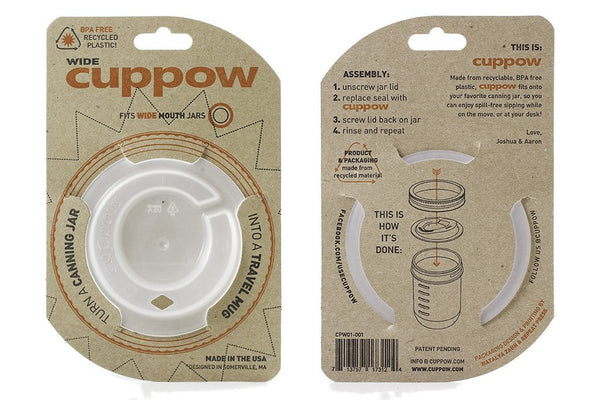 Cuppow® Canning Jar Drinking Lid - Wide Mouth