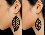 LEAF Shaped Full Grain Leather Earrings - SMALL (1"-1.5" Varied)