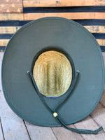 Straw Leather Patch Hat