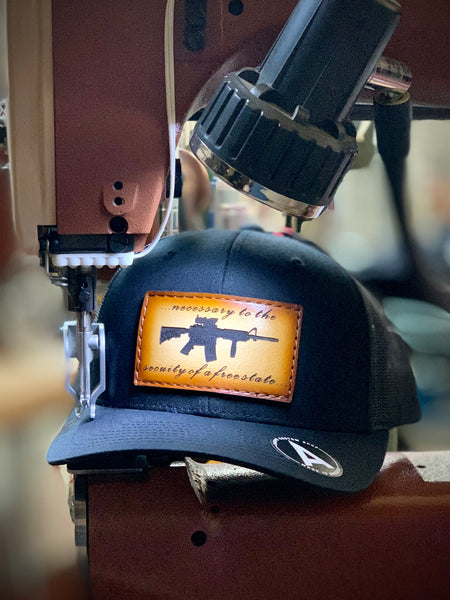 “Necessary” AR-15 Leather Patch Hat