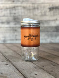 24oz Travel Mug (Leather Wrapped Mason Jar)