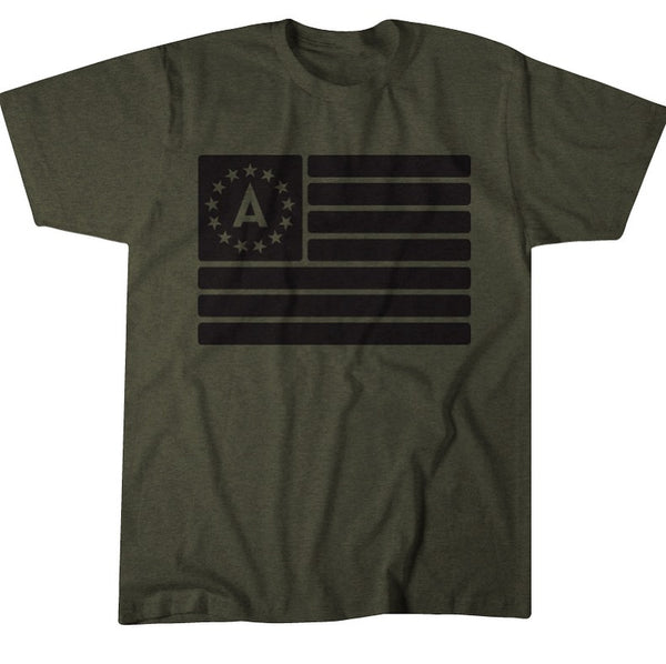 Green and Black Agape Flag Tee-Shirt
