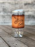 24oz Travel Mug (Leather Wrapped Mason Jar)